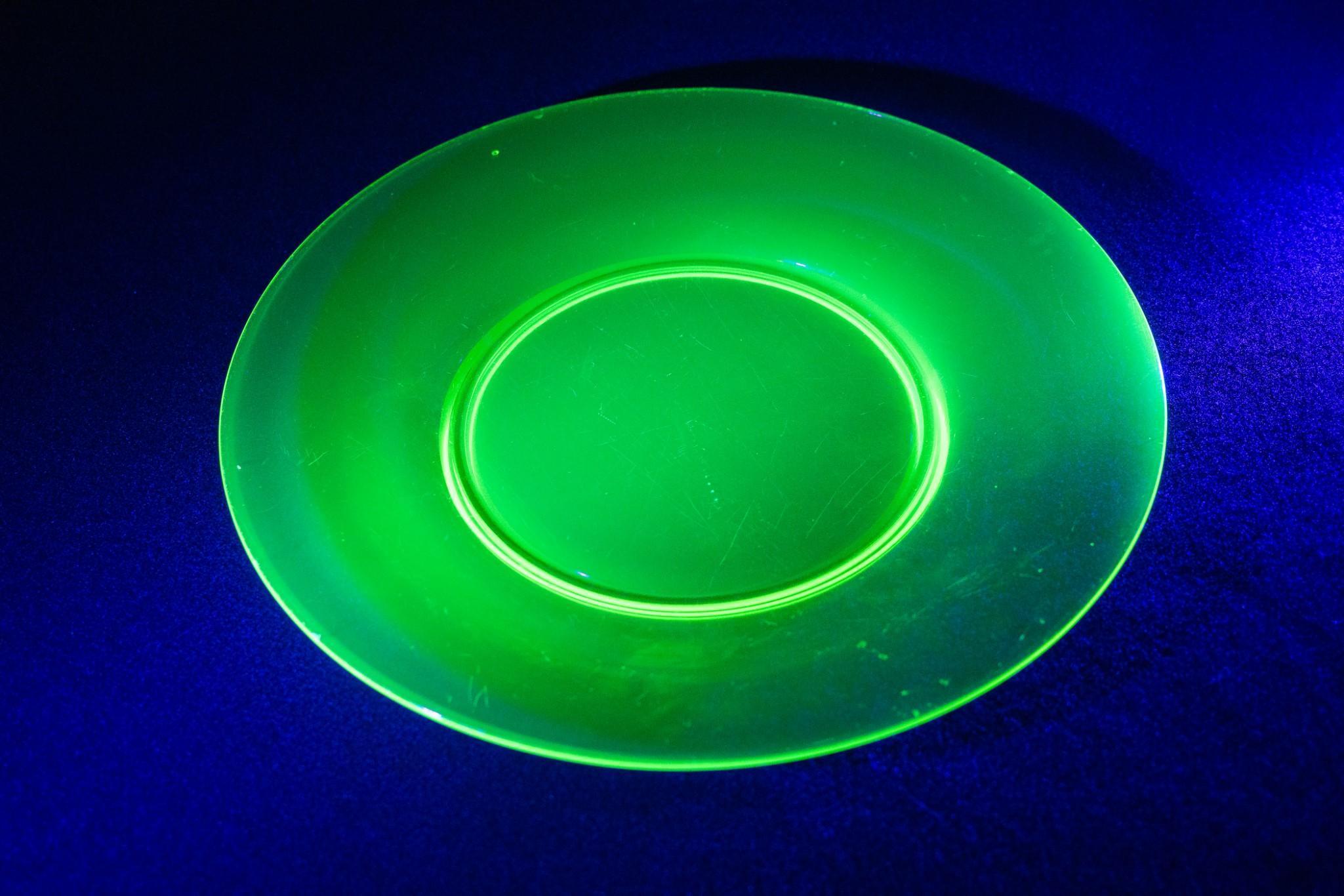 Uranium Glass Serving Plate