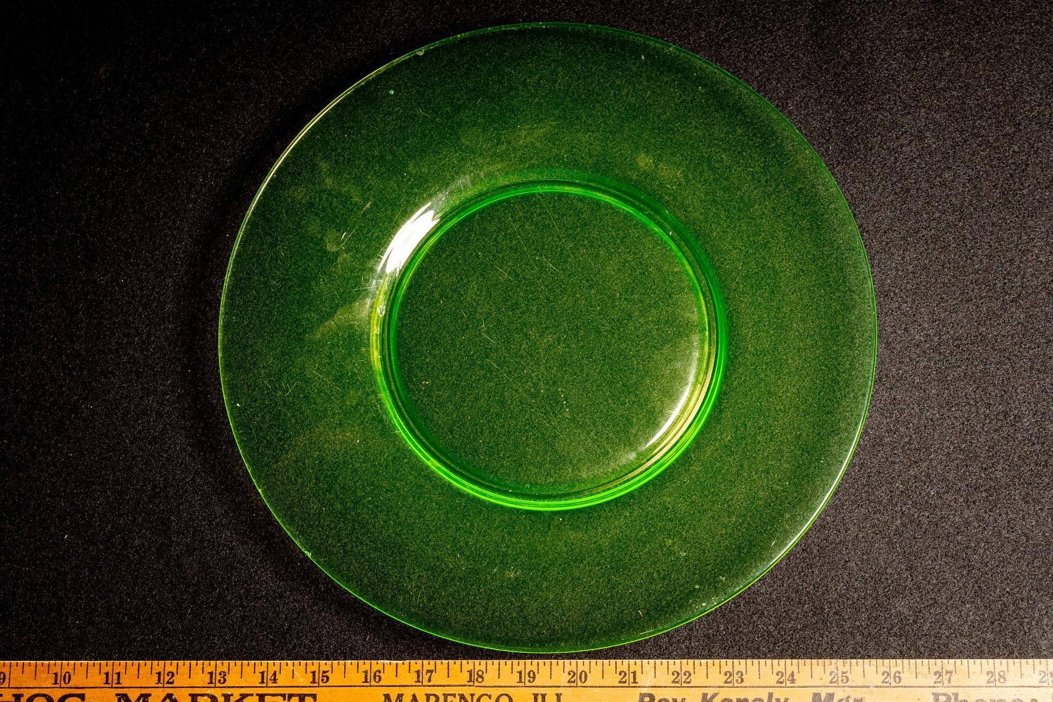 Uranium Glass Serving Plate