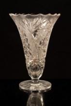 Large Cut Glass Fractal Vase