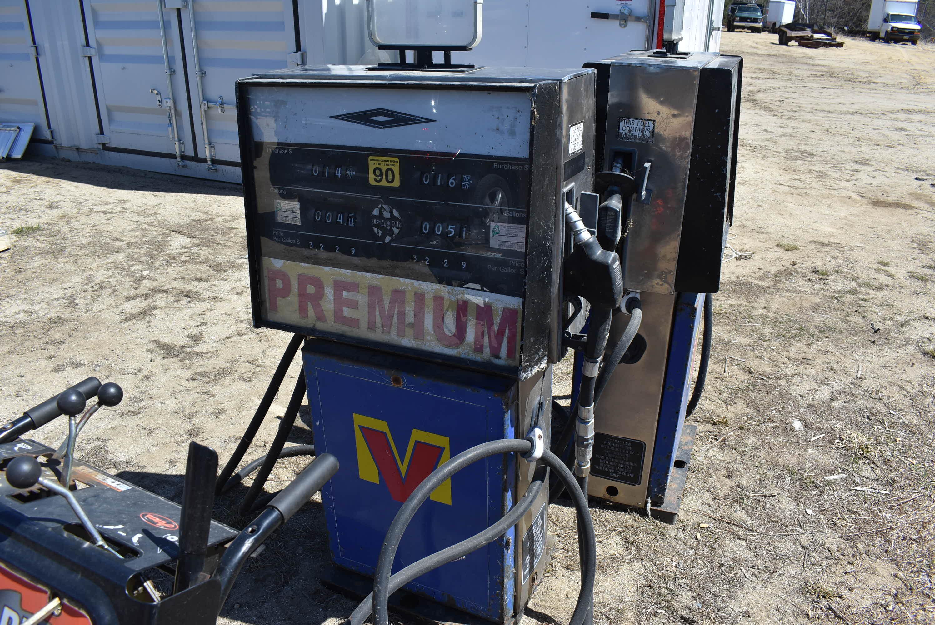 Pair of vintage gas pumps