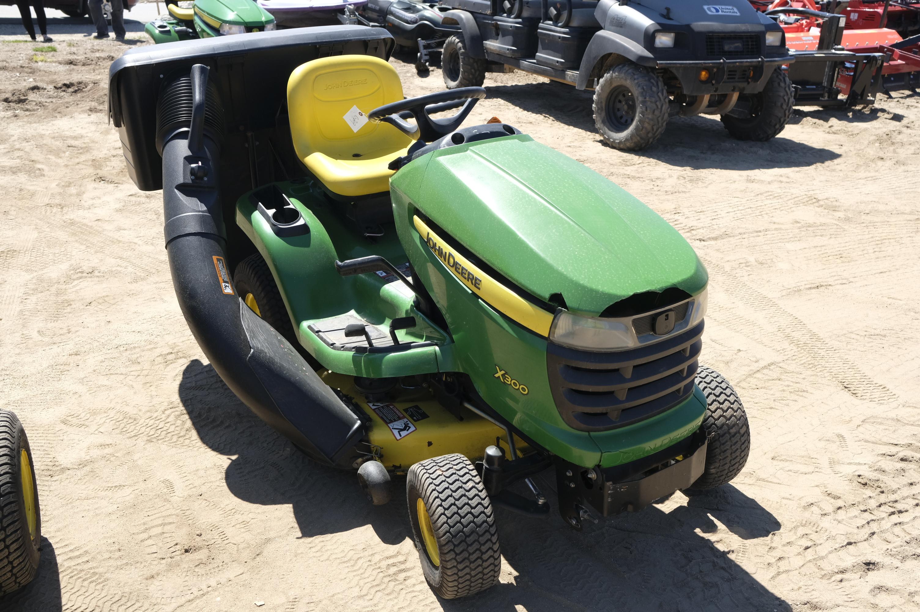 John Deere X300 riding lawn mower