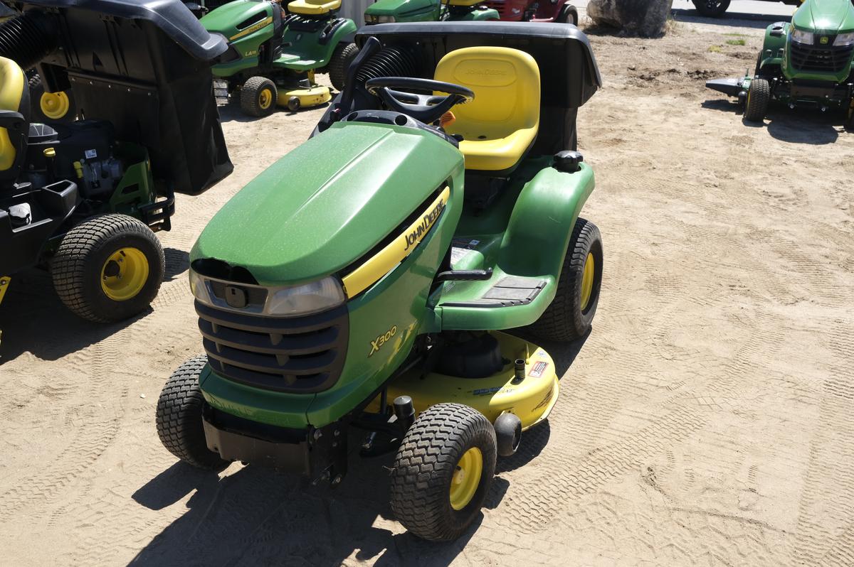 John Deere X300 riding lawn mower