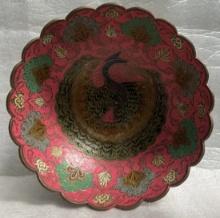 CLOISONNE - FLOWERS , CLOISONNE AN ANCIENT TECHNIQUE- LARGE BOWL