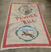 Pawnee Bill painted canvas 5ft x 8ft