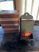 Vintage Match Box Holder & Matches