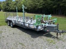 2019 PJ Landscape Trailer 7X22, 10K 6 Lug Axles