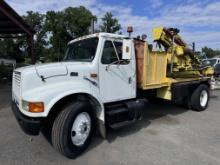 1996 International 4700 Guardrail Post Driver Truck