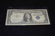 1957b $1 Silver Certificate Star Note, Crisp