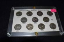 (11) U.S Wartime Silver Nickels - 1940s