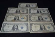(7) 1957 $1 Silver Certificates