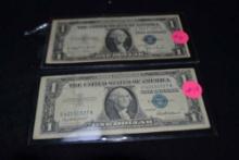 (2) $1 Silver Certificates 1957 & 1935d