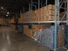 LOT PALLET RACKING (ASSEMBLED AND IN USE. 324 WIRE SHELVES, 95) SETS OF 12'