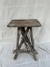 Vintage Folk Art Twig Table