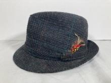 Stetson Wool Plaid Fedora Size 7