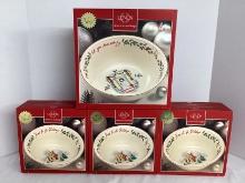 Four New Lenox Holiday Inspirations and Illustrations Bowls in Boxes