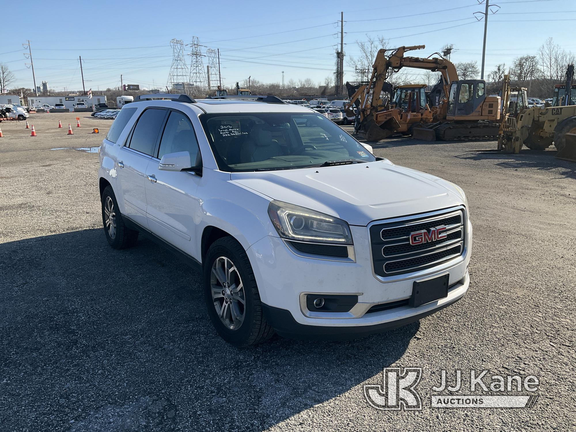 (Plymouth Meeting, PA) 2016 GMC Arcadia AWD 4-Door Sport Utility Vehicle Runs & Moves, Engine Light