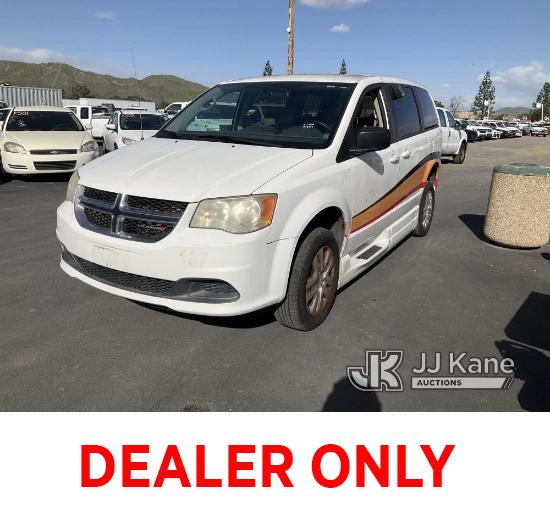 (Jurupa Valley, CA) 2014 Dodge Grand Caravan SE Sports Van Runs But Will Not Stay Running Without A