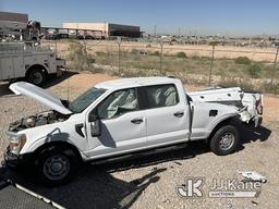 (El Paso, TX) 2022 Ford F150 4x4 Crew-Cab Pickup Truck Wrecked, Not Running Or Moving, Air Bags Depl