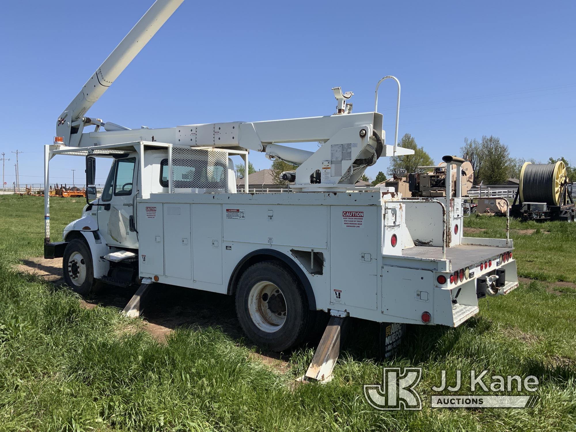 (Yukon, OK) HiRanger 5TC-55, Material Handling Bucket Truck rear mounted on 2013 International 4300