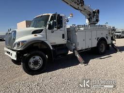 (El Paso, TX) Altec DM47TR, Digger Derrick rear mounted on 2008 International 7400 4x4 Utility Truck