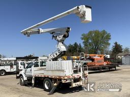 (South Beloit, IL) Altec LRV-60E70, Over-Center Elevator Bucket Truck rear mounted on 2006 Ford F750