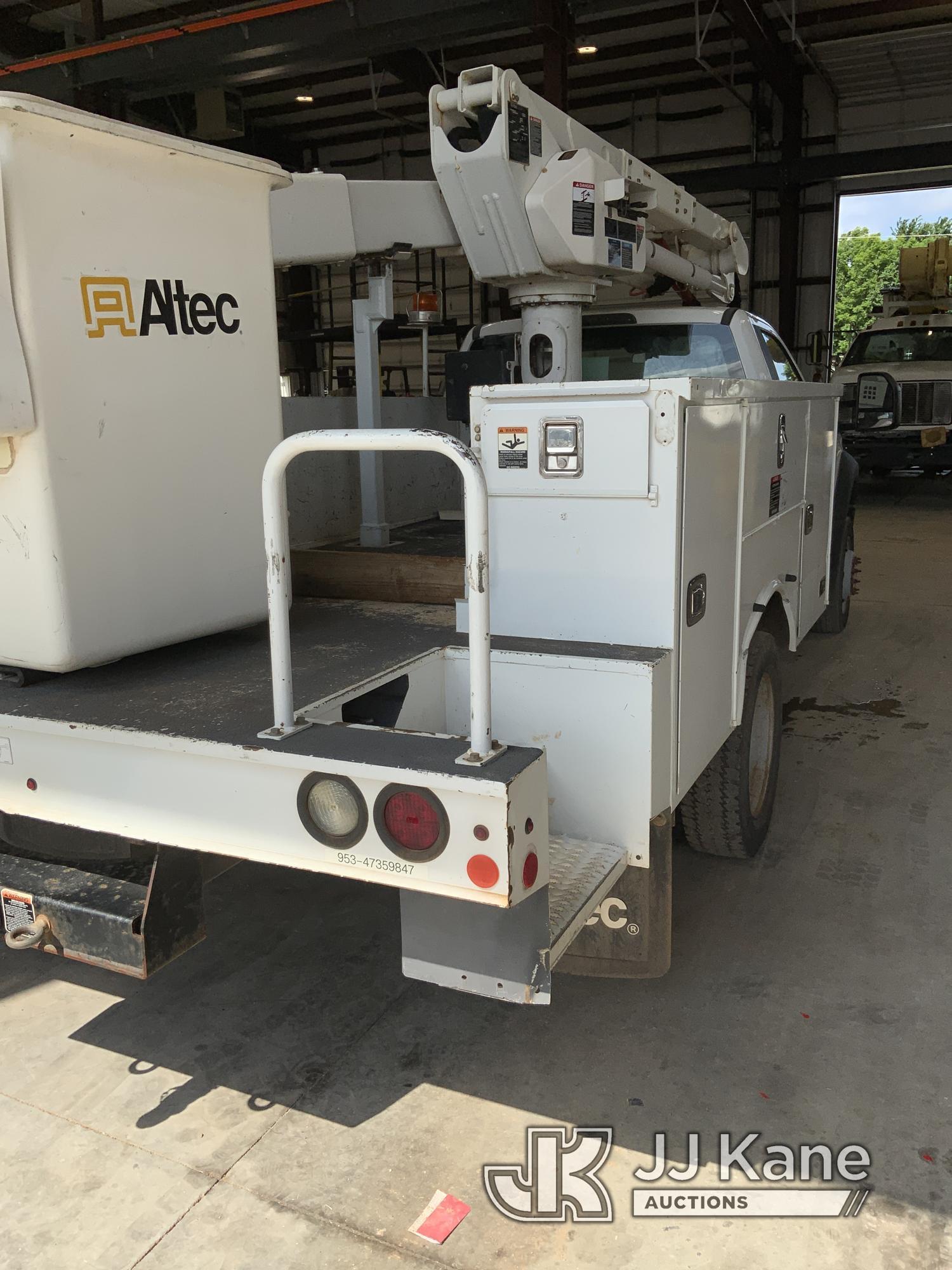 (Oklahoma City, OK) Altec AT40G, Articulating & Telescopic Bucket Truck mounted behind cab on 2017 F