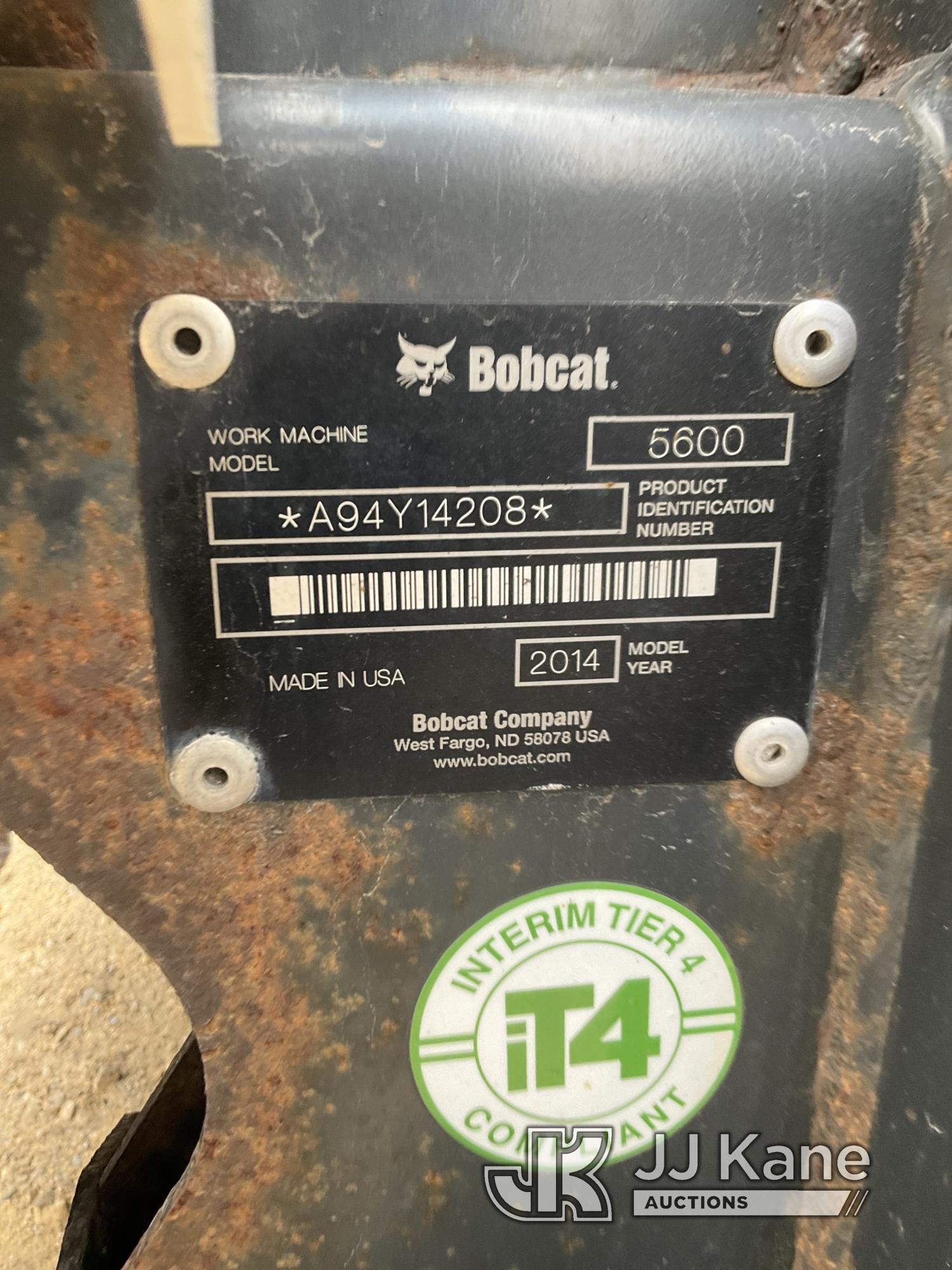 (South Beloit, IL) 2014 Bobcat 5600 4x4 Toolcat Utility Loader Runs, Moves, Operates) (Dump Bed Inop