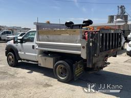 (South Beloit, IL) 2012 Ford F450 4x4 Dump Truck Not Running, Condition Unknown, Cranks, Check Engin