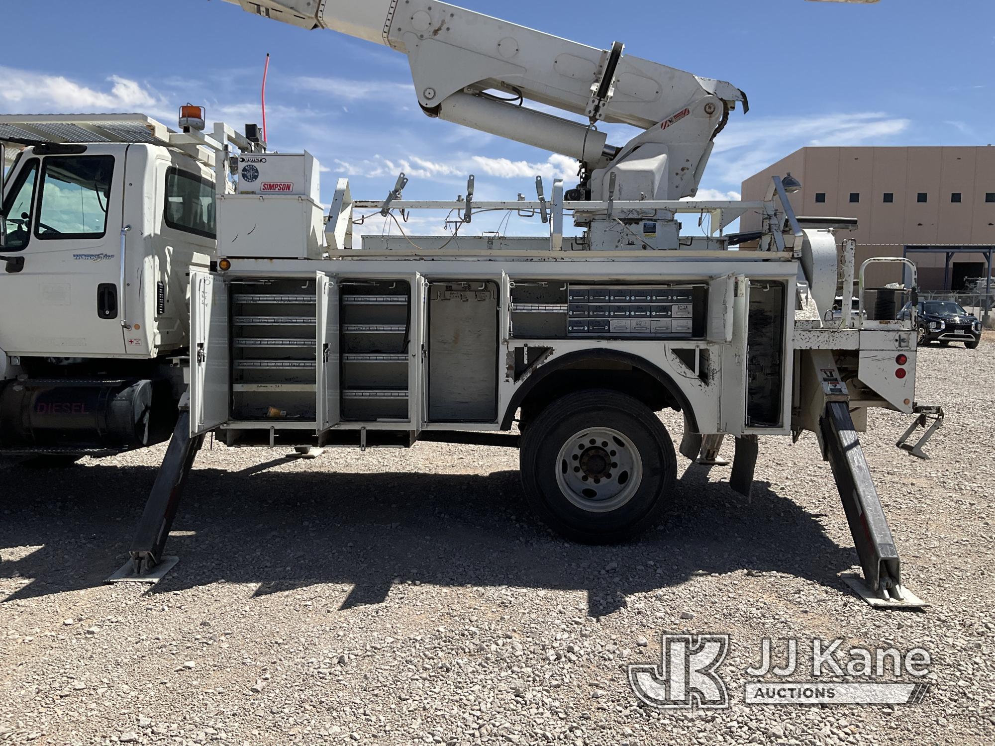 (El Paso, TX) Altec AM55-E, Over-Center Material Handling Bucket rear mounted on 2008 International