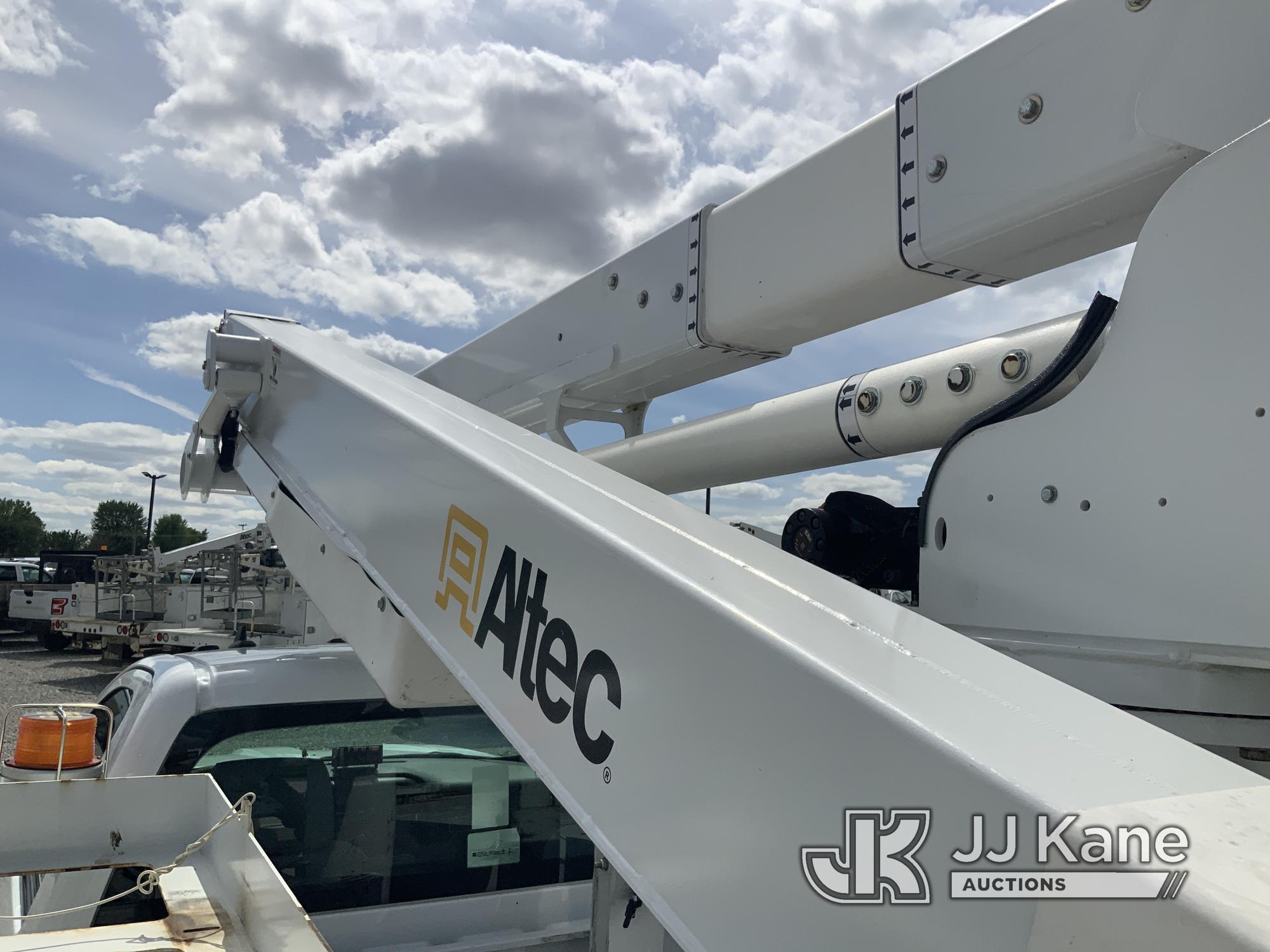 (Hawk Point, MO) Altec AT48M, Articulating & Telescopic Material Handling Bucket Truck center mounte