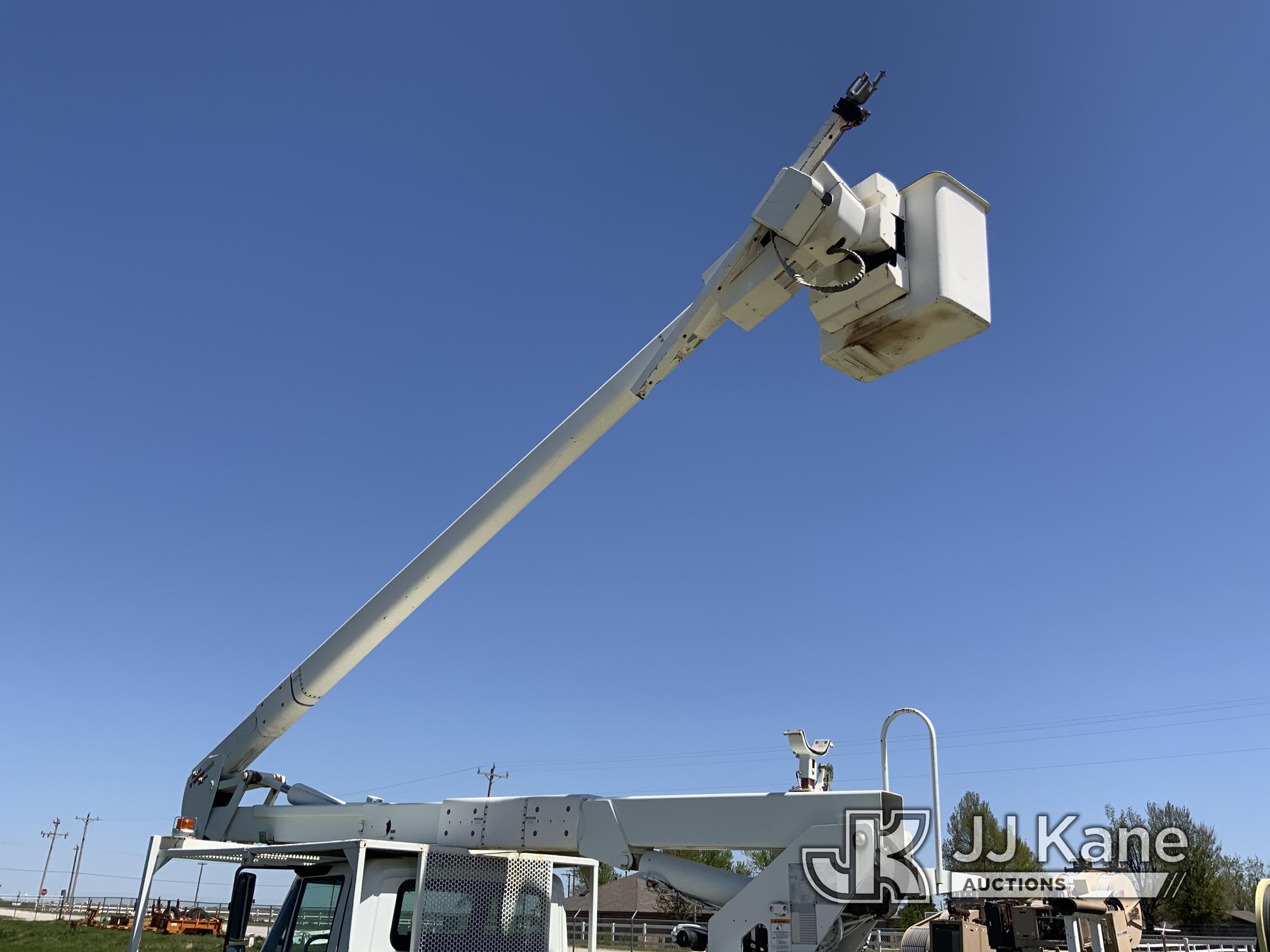 (Yukon, OK) HiRanger 5TC-55, Material Handling Bucket Truck rear mounted on 2013 International 4300