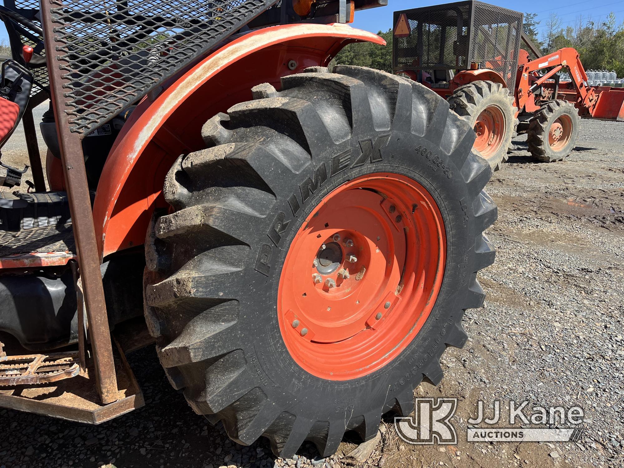 (Homer, LA) Kubota M9960 Utility Tractor Runs & Moves) (Will Not Stay in Gear, Condition Unknown, Mi