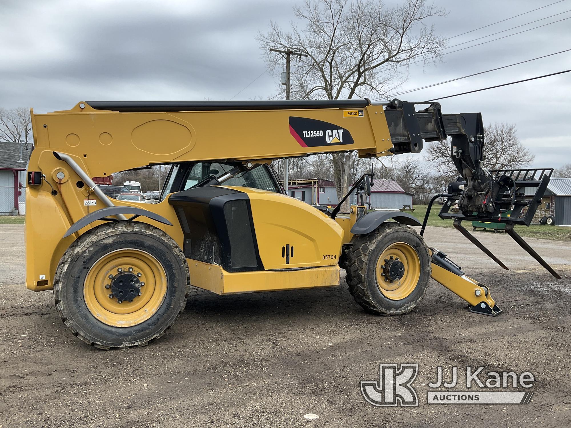 (South Beloit, IL) 2017 Caterpillar TL1255 Rough Terrain Telescopic Boom Forklift Runs, Moves, Opera