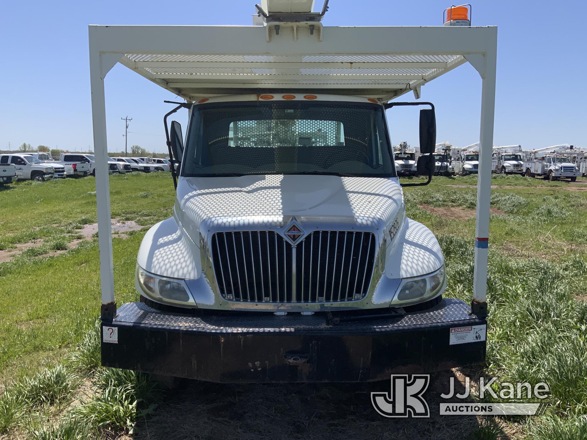 (Yukon, OK) HiRanger 5TC-55, Material Handling Bucket Truck rear mounted on 2013 International 4300