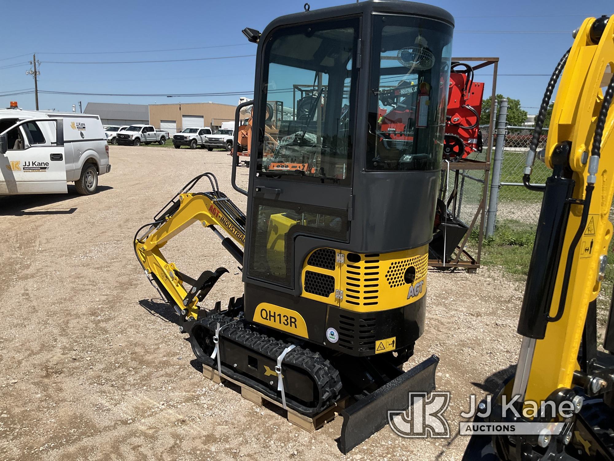 (Waxahachie, TX) 2024 AGT QH13R Mini Hydraulic Excavator New, No Fluids,