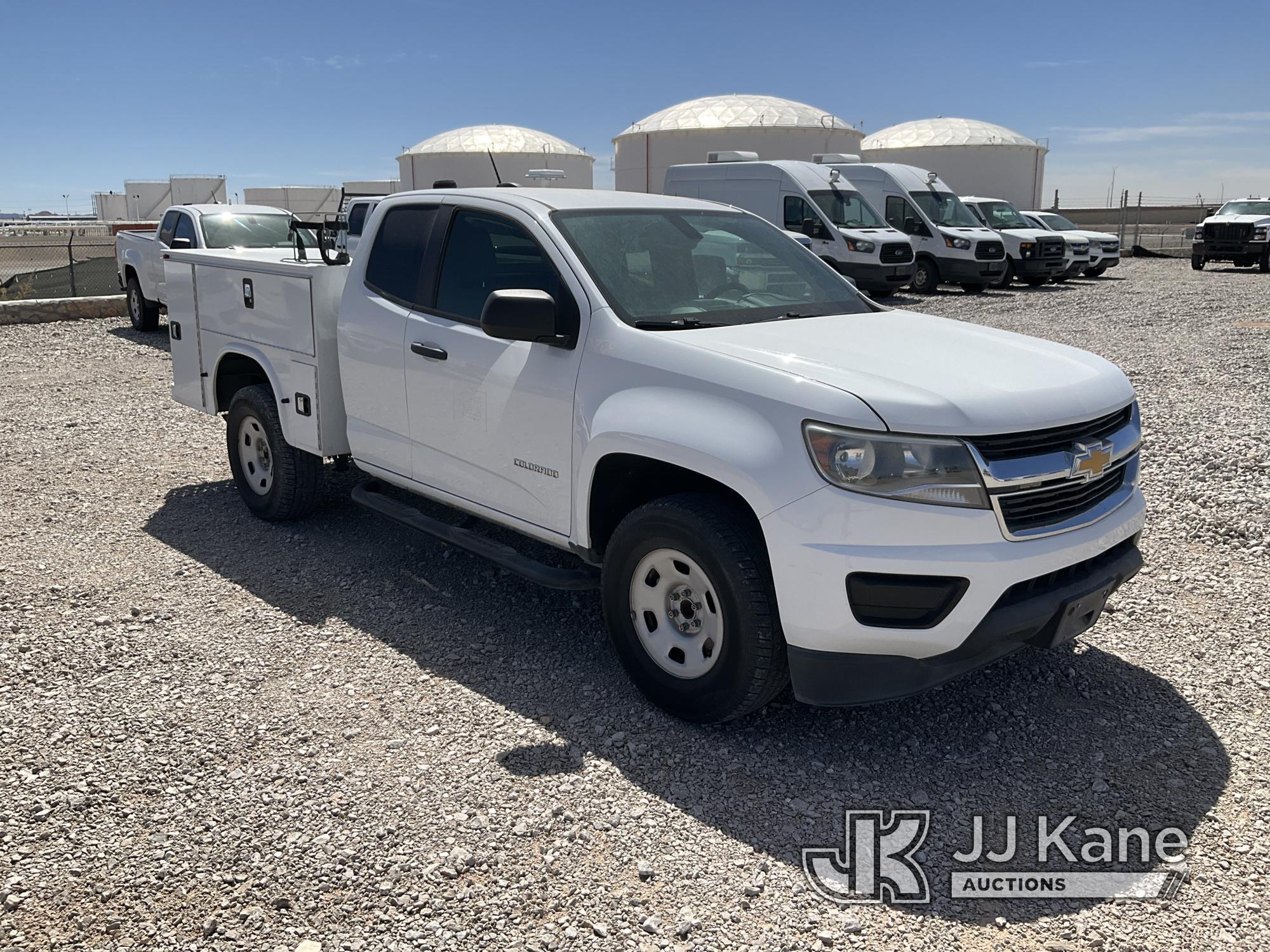 (El Paso, TX) 2016 Chevrolet Colorado Extended-Cab Service Truck Starts, Runs and Moves, Heavy Fuel