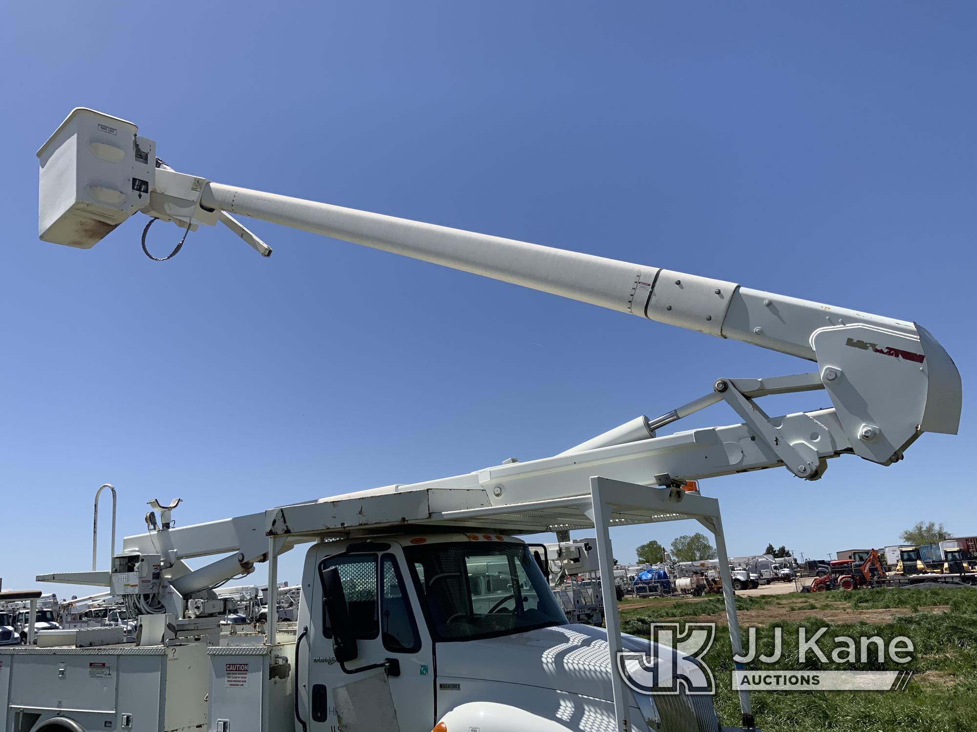 (Yukon, OK) HiRanger 5TC-55, Material Handling Bucket Truck rear mounted on 2013 International 4300