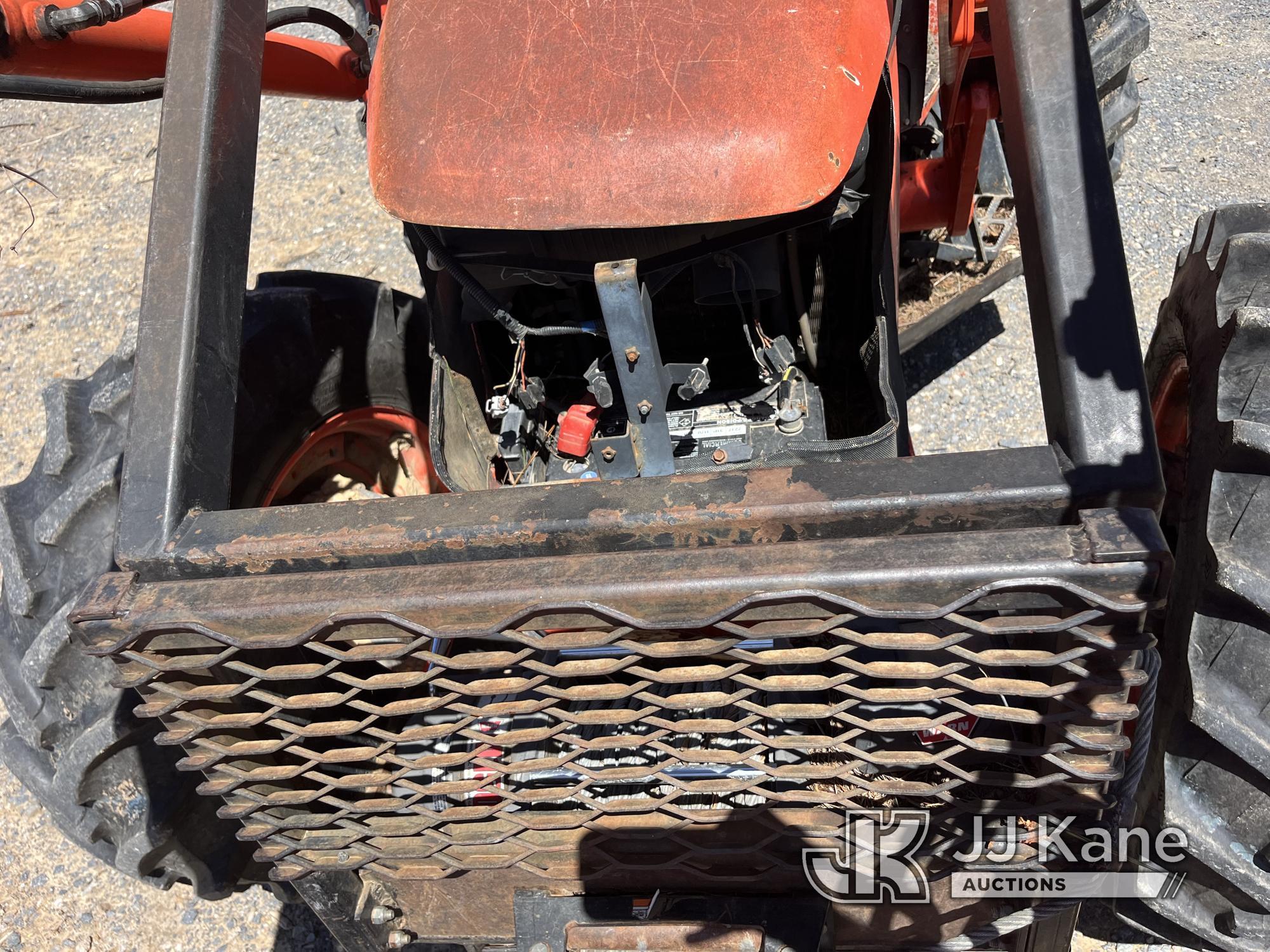 (Farmerville, LA) Kubota M9960 Tractor Loader Runs, Moves & Operates) (Mower Attachment Not Included