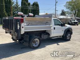 (South Beloit, IL) 2012 Ford F450 4x4 Dump Truck Not Running, Condition Unknown, Cranks, Check Engin