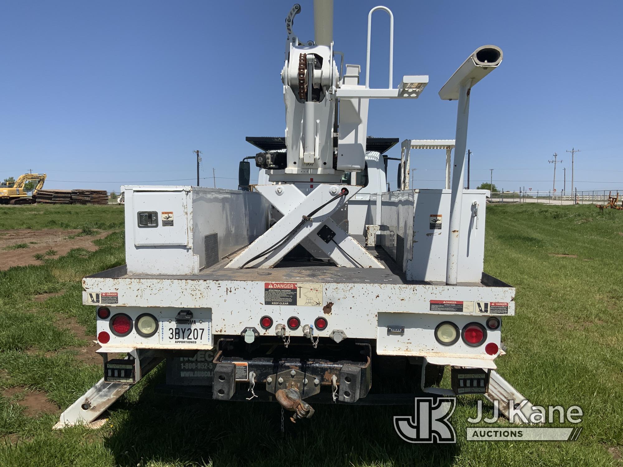 (Yukon, OK) Altec AA55E, Material Handling Bucket Truck rear mounted on 2013 International 4300 Dura