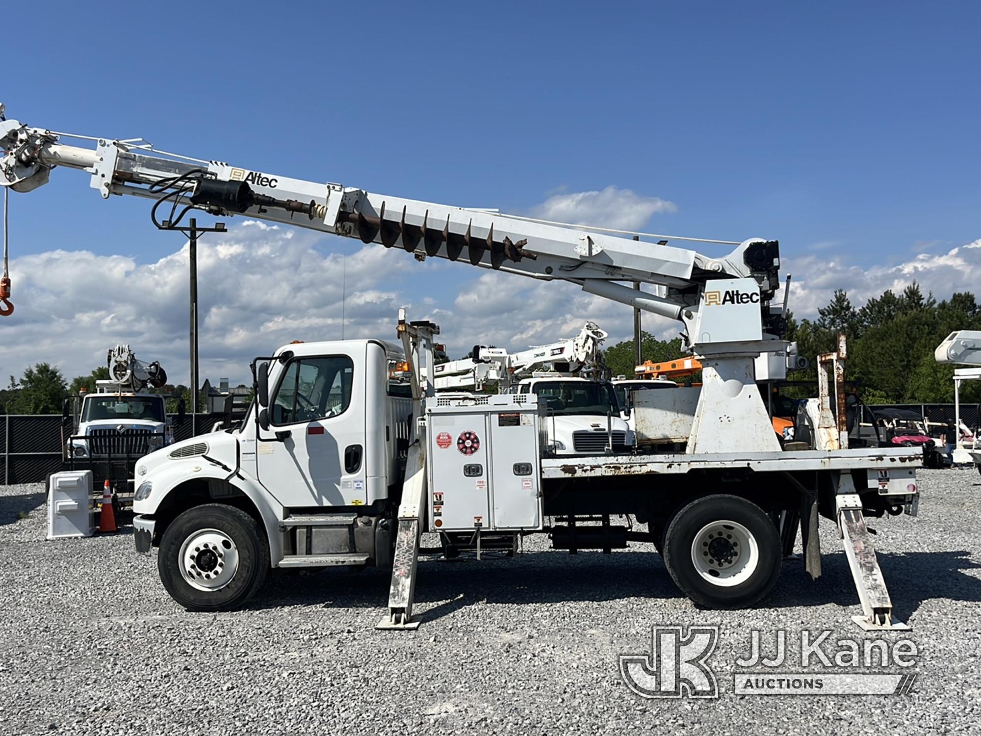 (Covington, LA) Altec DC47-TR, Digger Derrick rear mounted on 2019 Freightliner M2 106 Flatbed/Utili