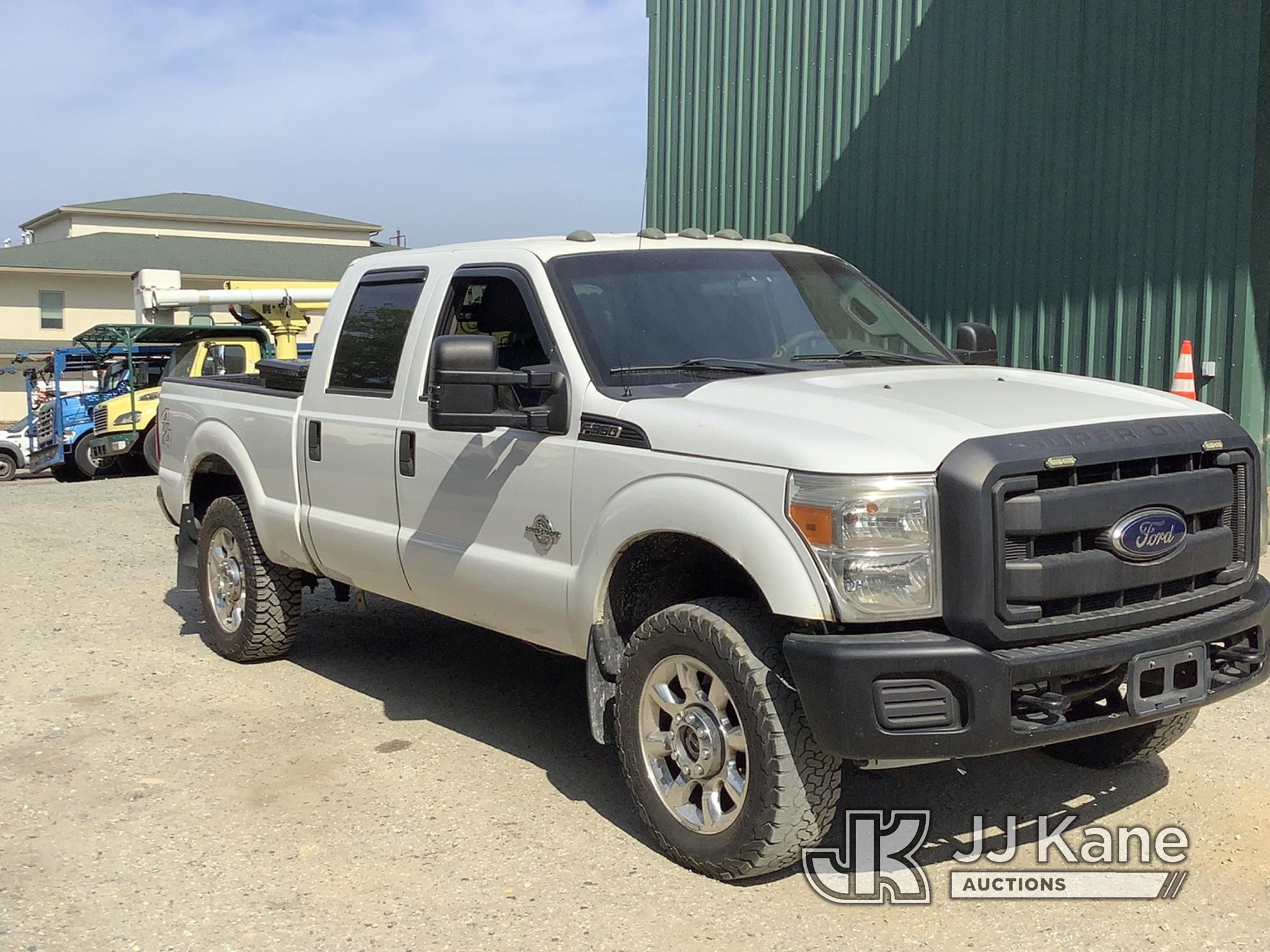 (Harmans, MD) 2012 Ford F350 4x4 Crew-Cab Pickup Truck Runs & Moves, Check Engine Light On, Uneven T