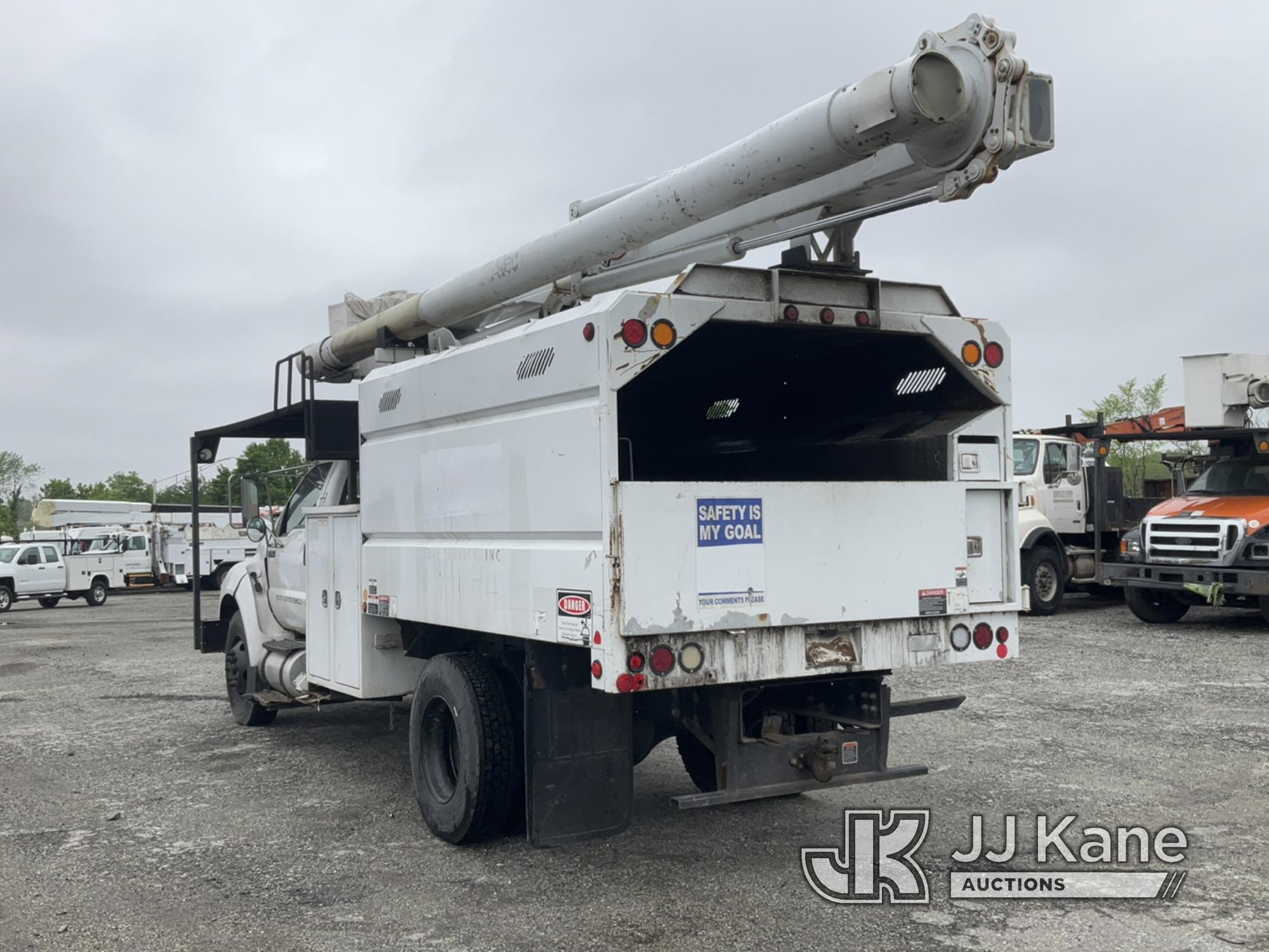 (Plymouth Meeting, PA) Altec LR756, Over-Center Bucket Truck mounted behind cab on 2013 Ford F750 Ch
