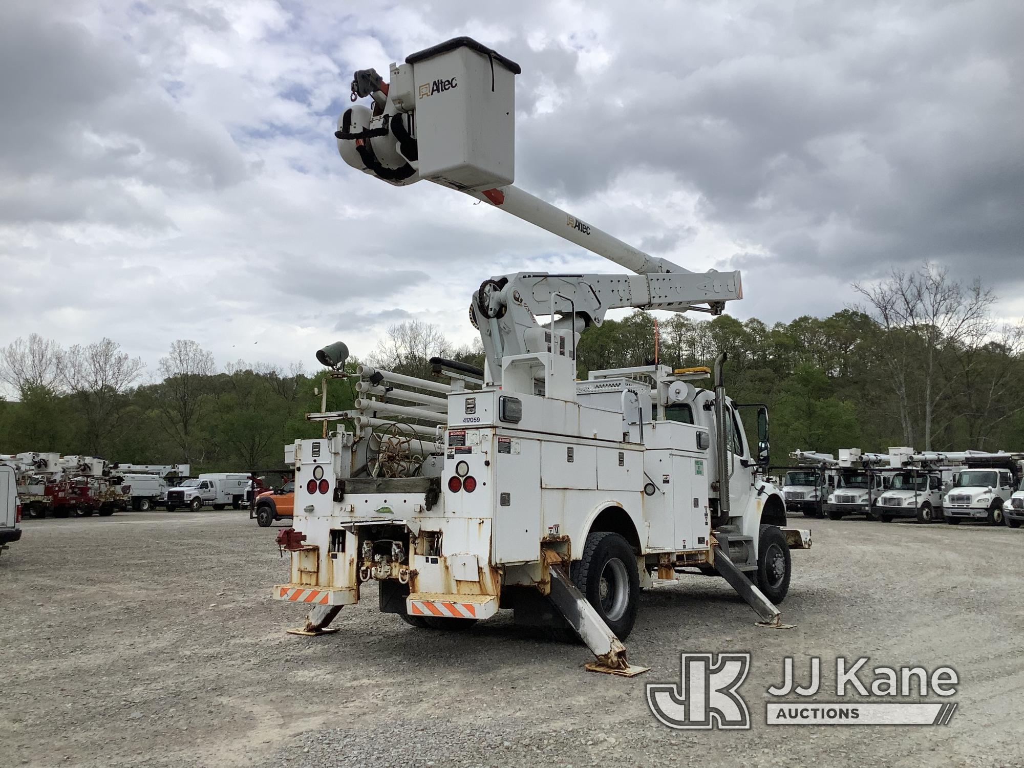 (Smock, PA) Altec AM55-MH, Over-Center Material Handling Bucket rear mounted on 2009 Freightliner M2