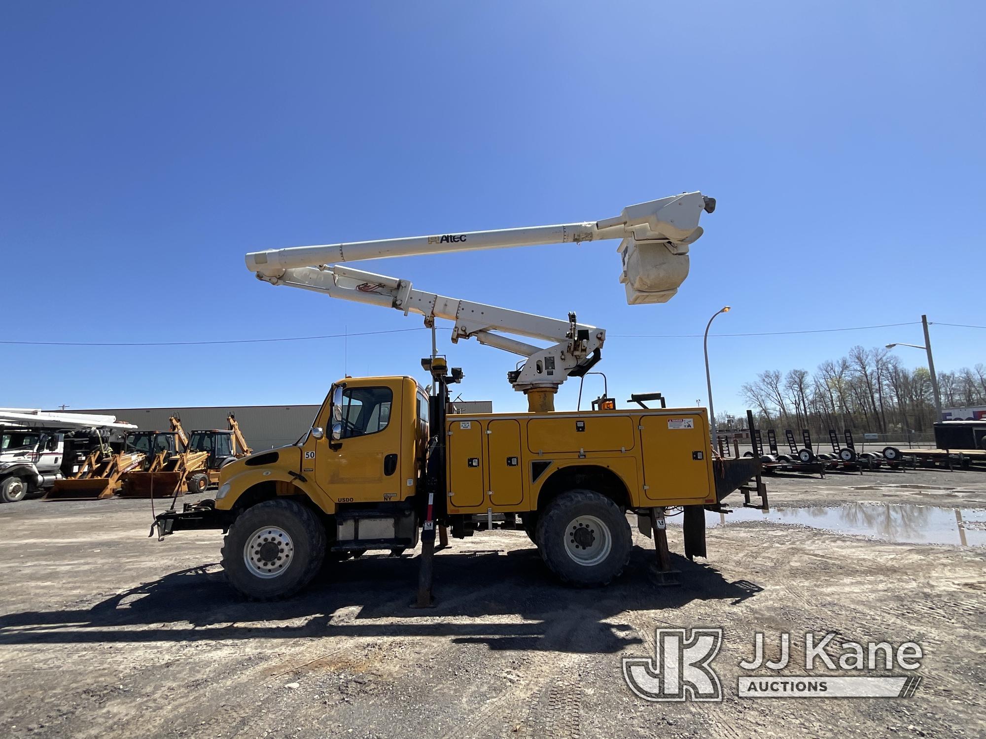 (Rome, NY) Altec L45M, Over-Center Material Handling Bucket Truck center mounted on 2006 Freightline