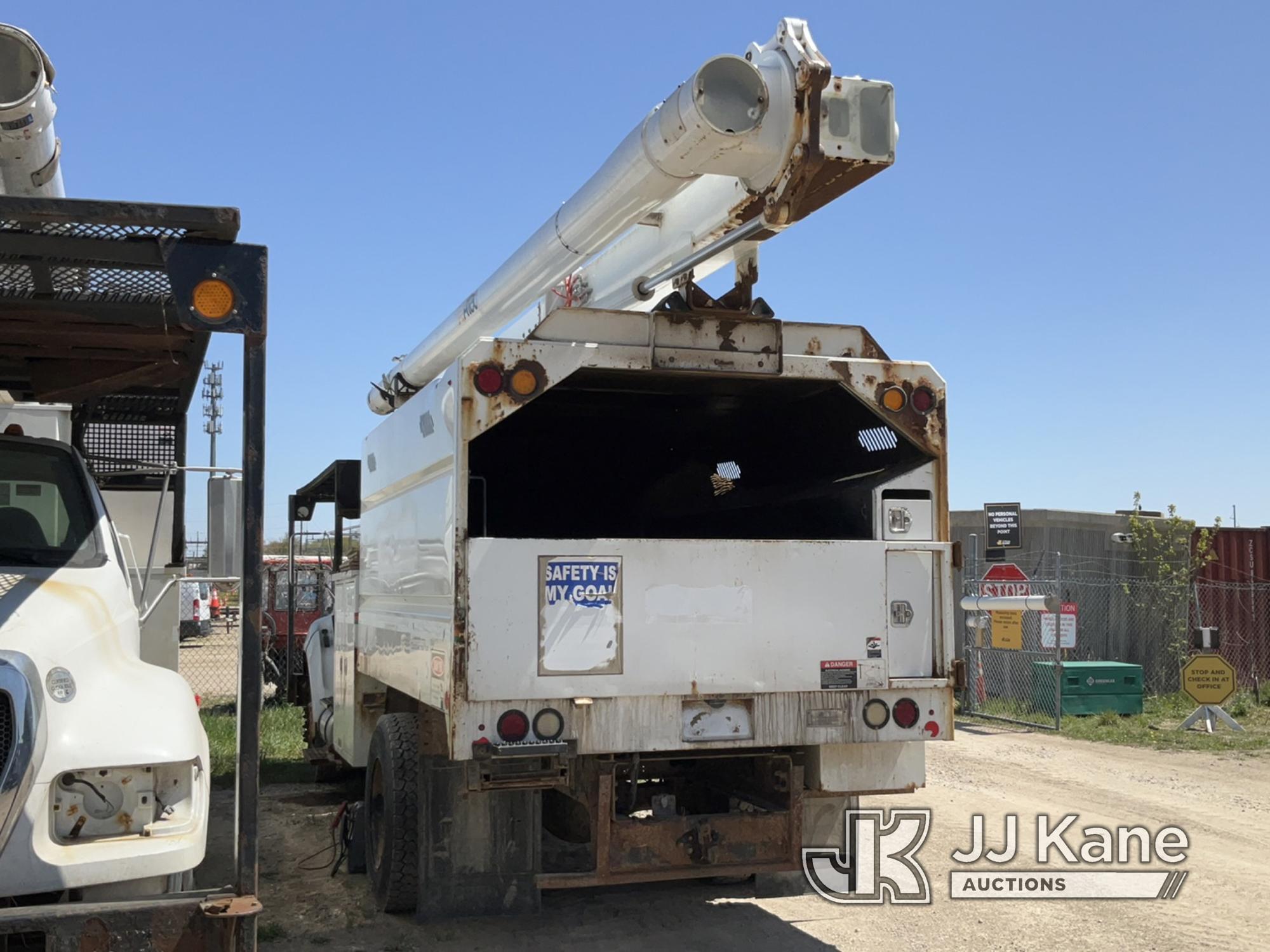(Charlotte, MI) Altec LRV55, Over-Center Bucket Truck mounted behind cab on 2011 Ford F750 Chipper D