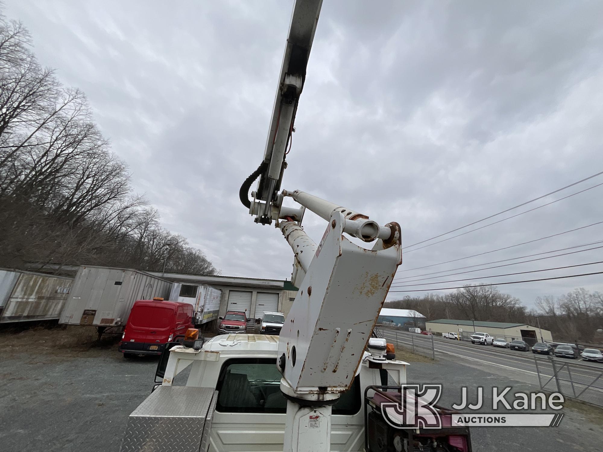 (Rensselaer, NY) Altec TA41M, Articulating & Telescopic Material Handling Bucket Truck mounted behin