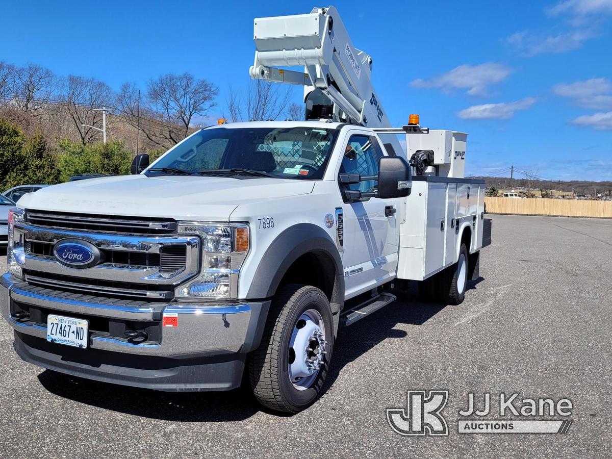 (Kings Park, NY) Duralift DTAX2-39FP, Articulating & Telescopic Bucket Truck mounted behind cab on 2