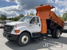 (Chester Springs, PA) 2009 Ford F750 Dump Truck Runs, Moves & Dump Operates, Missing Mirror, Body &
