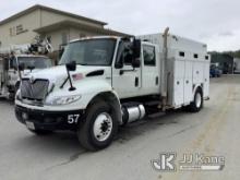 (Harmans, MD) 2013 International 4400 Air Compressor/Enclosed Utility Truck Runs & Moves, Only Runs